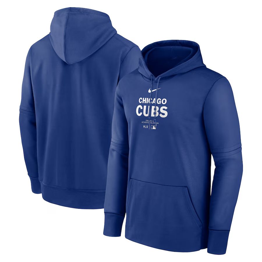 Men 2025 MLB Chicago Cubs blue Nike hoodie style 2
